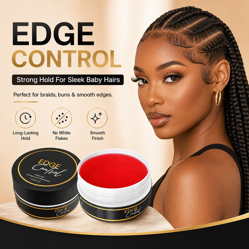 🔥LAST DAY 49% OFF🔥💆‍♀️✨ Large Size Strong Hold Edge Control Gel, No Flake Edge Tamer for Thick Edges & 4C Hair