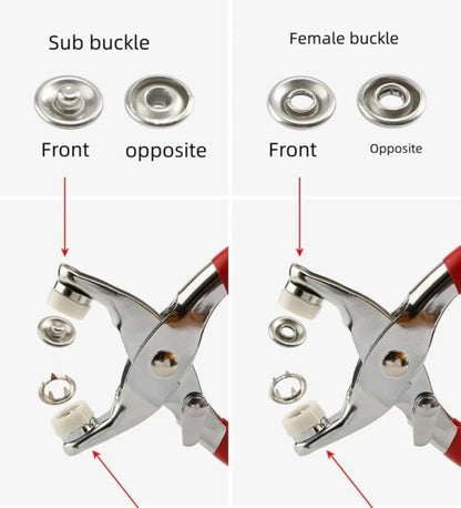 🔥HOT SALE 49% OFF✨All-in-One Metal Snap Fastener Kit with Lockable Pliers