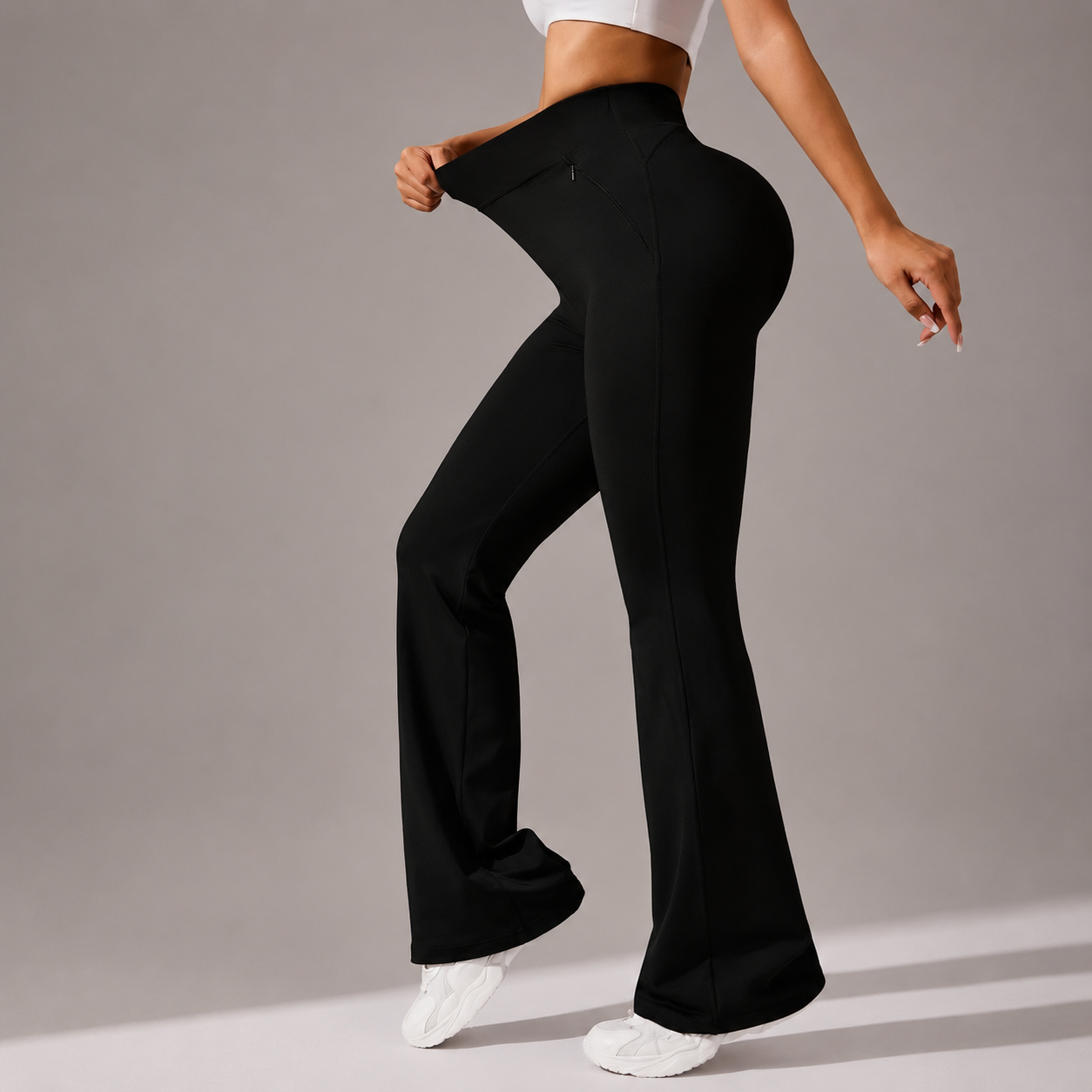 Women's High-Stretch Micro Flare Sweatpants for Yoga & Casual Wear