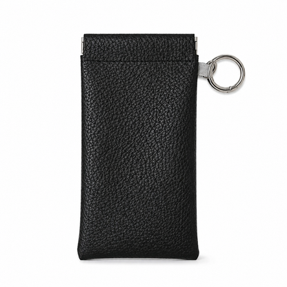 📢Best Seller🔥Spring-Open PU Leather Sunglasses Pouch 👓| Portable Eyeglass Case with Keychain