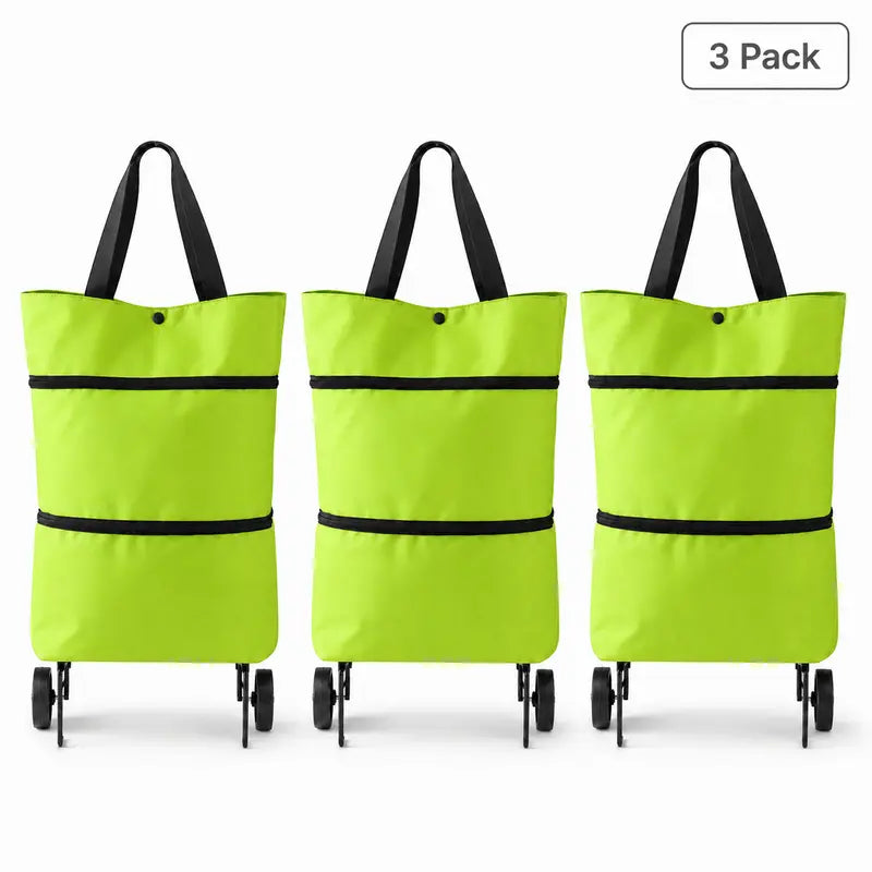 🔥HOT SALE🥳💞50K+ SOLD!💥🛒Foldable Wheeled Shopping Bag, 2-in-1 Grocery Trolley Tote