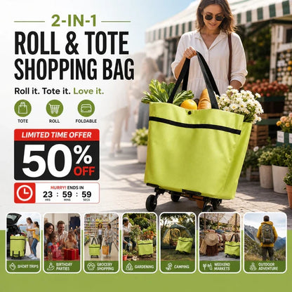 🔥Limited-time 50% off🔥Foldable 2-in-1 Shopping Bag