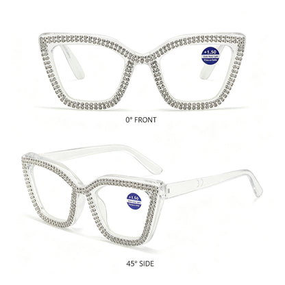 🔥Best Seller- 🐱Cat Eye Anti-Blue Light Reading Glasses 💎Diamond Inlaid