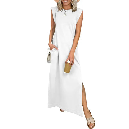 🔥Hot sell TODAY |👗Women Summer Maxi Dress Casual Sleeveless Beach Dress