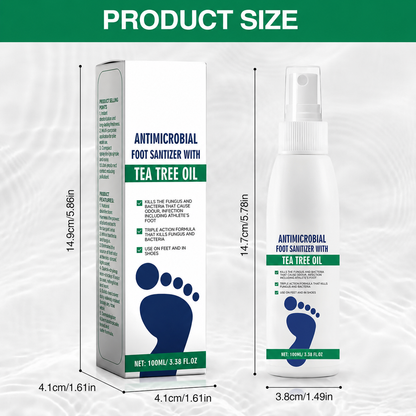Tea Tree Oil Foot Spray 🌿 - Moisturizing Deodorant for Fresh Feet 🦶✨
