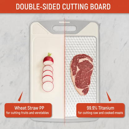 Dual-Side Anti-Mold Titanium Alloy Cutting Board