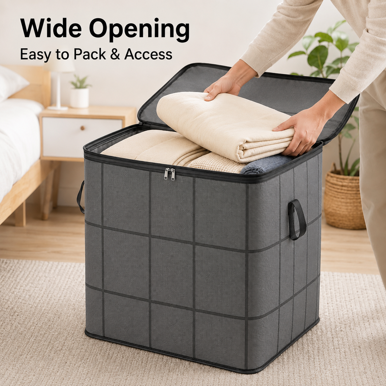 Huge 180L Fabric Clothes Storage Bag📦, Maximize Storage Space for All Your Stuff