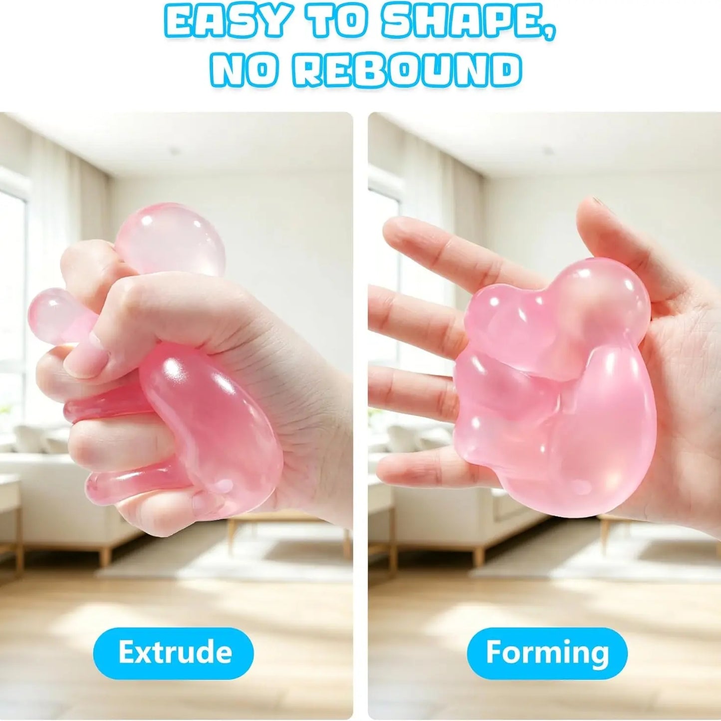 🍬Crystal Clear Jelly Squeeze Ball🥰  Soft Coconut Oil Fidget Toy, Perfect Stress Buster for Boredom & Anxiety