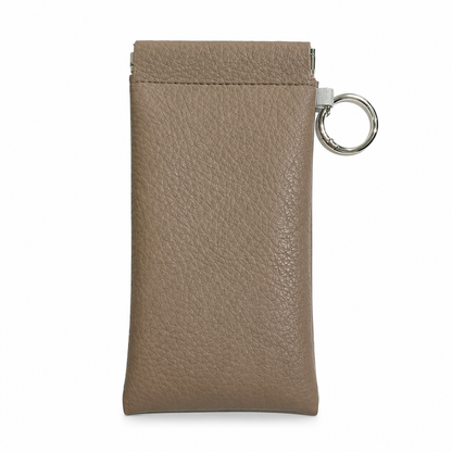 📢Best Seller🔥Spring-Open PU Leather Sunglasses Pouch 👓| Portable Eyeglass Case with Keychain