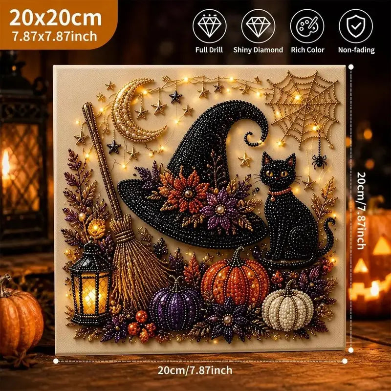 🔥Limited-time 49% off🔥👻 Halloween 3D Diamond Painting Kit ✨ DIY Crystal Bead Canvas Craft