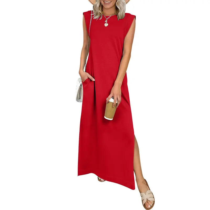 🔥Hot sell TODAY |👗Women Summer Maxi Dress Casual Sleeveless Beach Dress