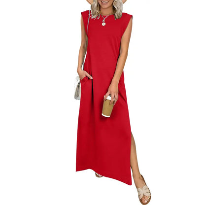 🔥Hot sell TODAY |👗Women Summer Maxi Dress Casual Sleeveless Beach Dress