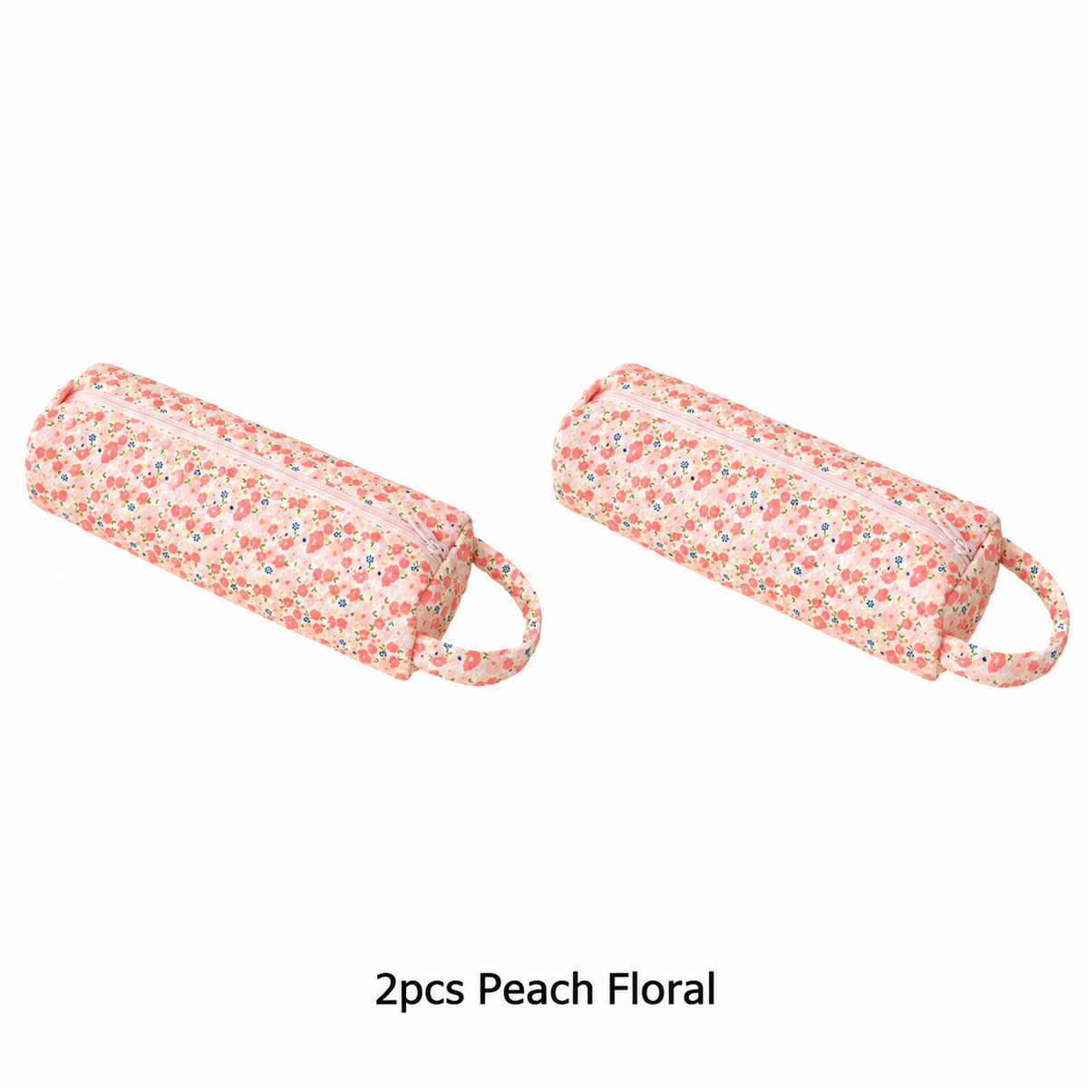 🔥LAST DAY 49% OFF👝 Quilted Cylinder Makeup Bag | 🎀 Cute Travel Toiletry Pouch with Handle