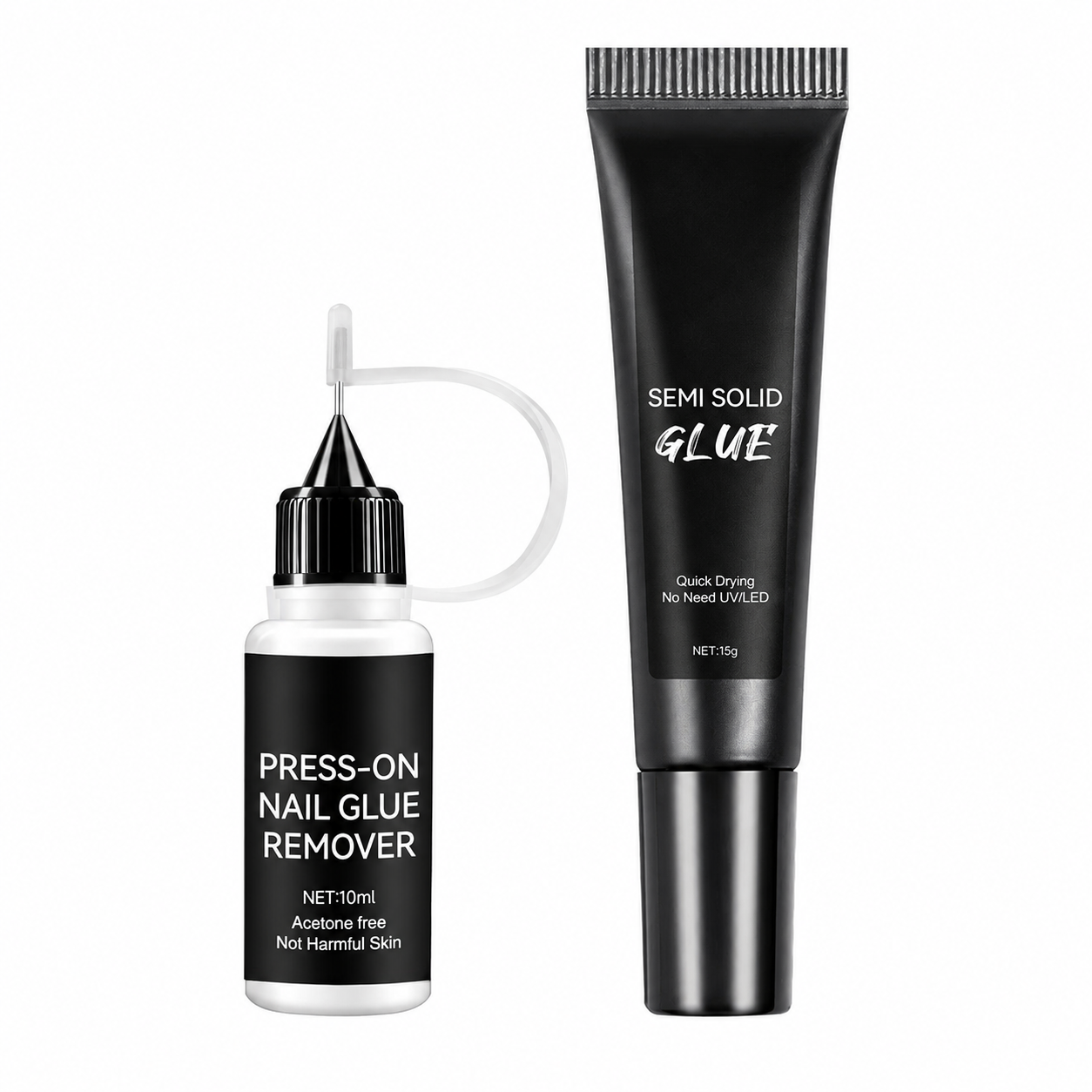 🔥LAST DAY 49% OFF🔥💅Quick‑Dry Semi‑Solid Nail Glue Kit – No UV Lamp Needed✨