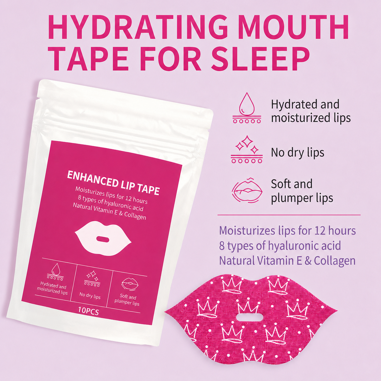 👄Hydrating & Moisturizing Mouth Tape For Sleep | Stop Snoring & Hydrate Lips Overnight