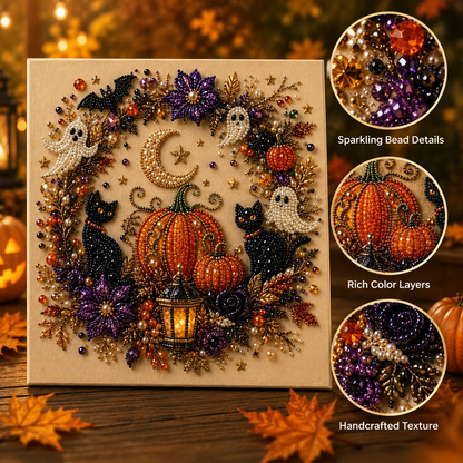 🔥Limited-time 49% off🔥👻 Halloween 3D Diamond Painting Kit ✨ DIY Crystal Bead Canvas Craft