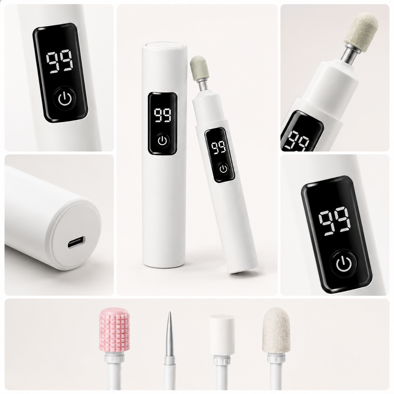 🔥Hot Sale 49% OFF-Professional Ultra-Safe LED Electric Nail Grinder