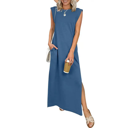 🔥Hot sell TODAY |👗Women Summer Maxi Dress Casual Sleeveless Beach Dress