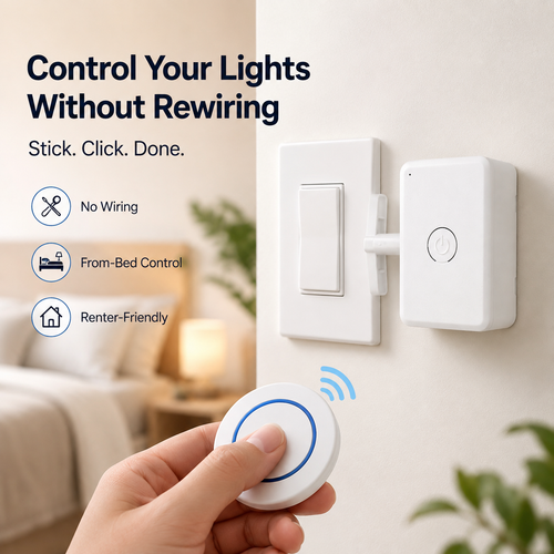 🔥LAST DAY 49% OFF💡 Remote Light Switch Control | No Wiring, Easy Remote Control