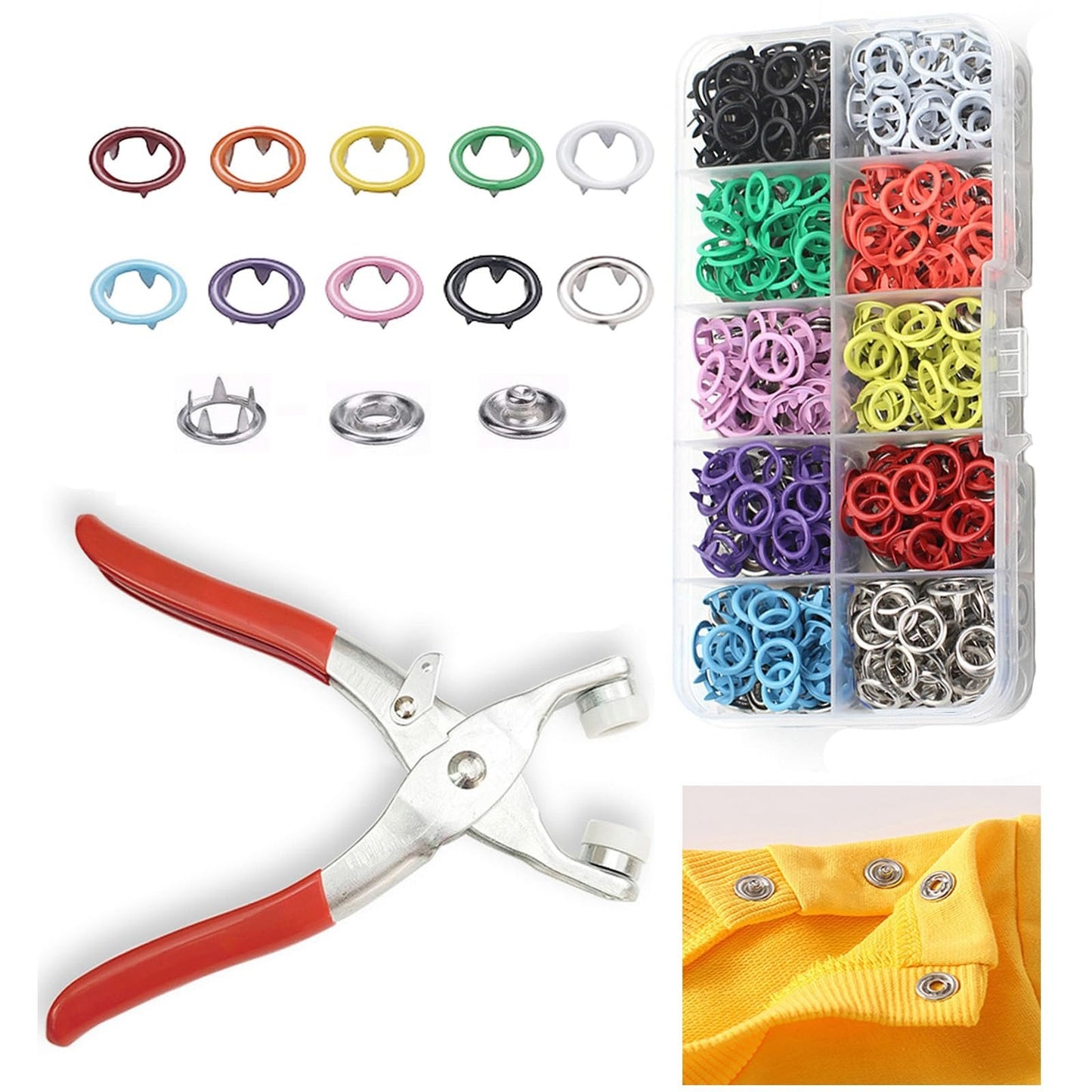 🔥HOT SALE 49% OFF✨All-in-One Metal Snap Fastener Kit with Lockable Pliers