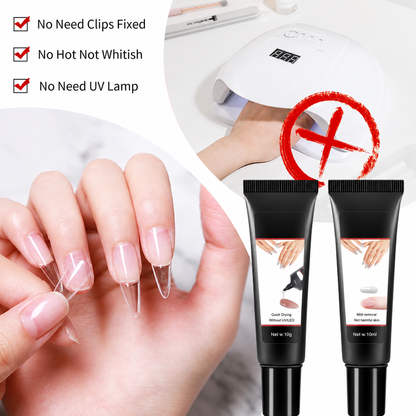 🔥LAST DAY 49% OFF🔥💅Quick‑Dry Semi‑Solid Nail Glue Kit – No UV Lamp Needed✨