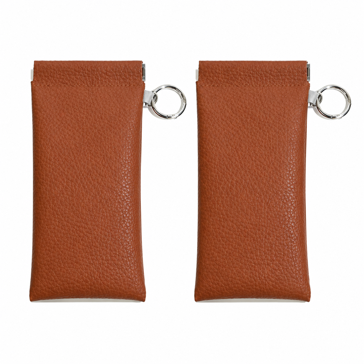 📢Best Seller🔥Spring-Open PU Leather Sunglasses Pouch 👓| Portable Eyeglass Case with Keychain