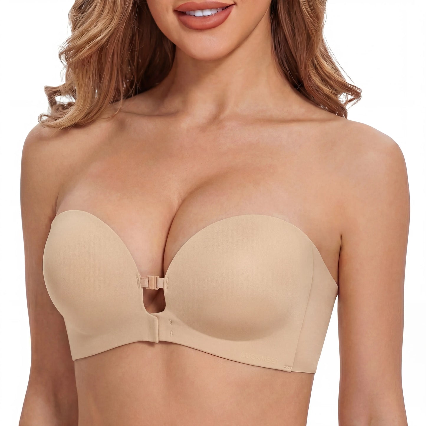 Women's Strapless Push Up Bra with Anti-Slip Technology
