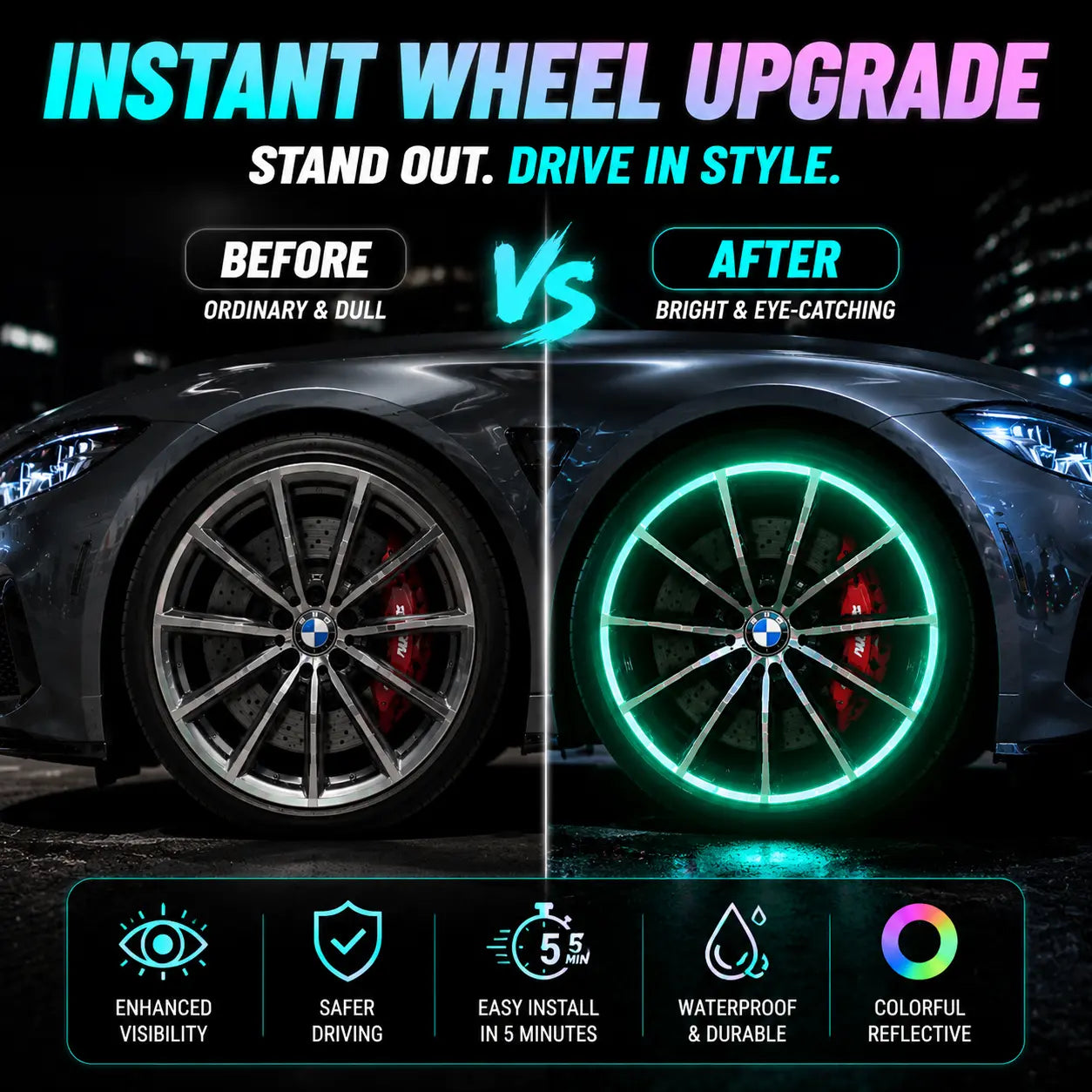 🔥 49% OFF Limited Time Offer – Glow Rim Stickers™ | Create A Sporty Night Glow Look For Your Car In Minutes