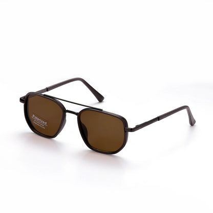 Geometric Double Bridge Polarized Sunglasses 🕶️ UV400 Full Rim Alloy Frame Shades