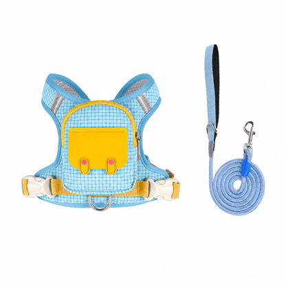 🐾 Cute Mini Backpack Harness for Dogs & Cats – Adjustable Pet Vest with Treat Pocket