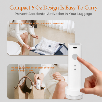 🔥49％OFF-Cordless Travel Vacuum Bag Set with Rechargeable Air Pump -  Airtight Resealing Sealed Organizers for Luggage, Vacuum Bags For Travel