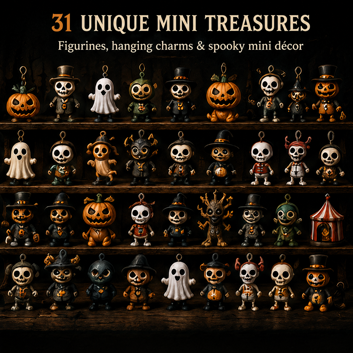 🎉🎃 49% OFF – 31 Nights of Fright Halloween Countdown Box with 31 Unique Spooky Collectibles  👻✨
