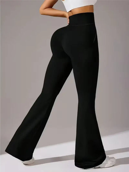 Women's High-Stretch Micro Flare Sweatpants for Yoga & Casual Wear