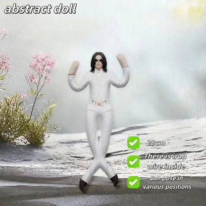 🤣So fun！🕺Michael Jackson Role-Playing Prop Doll, Plush Toy, Room Decor, Abstract Jointed Figure