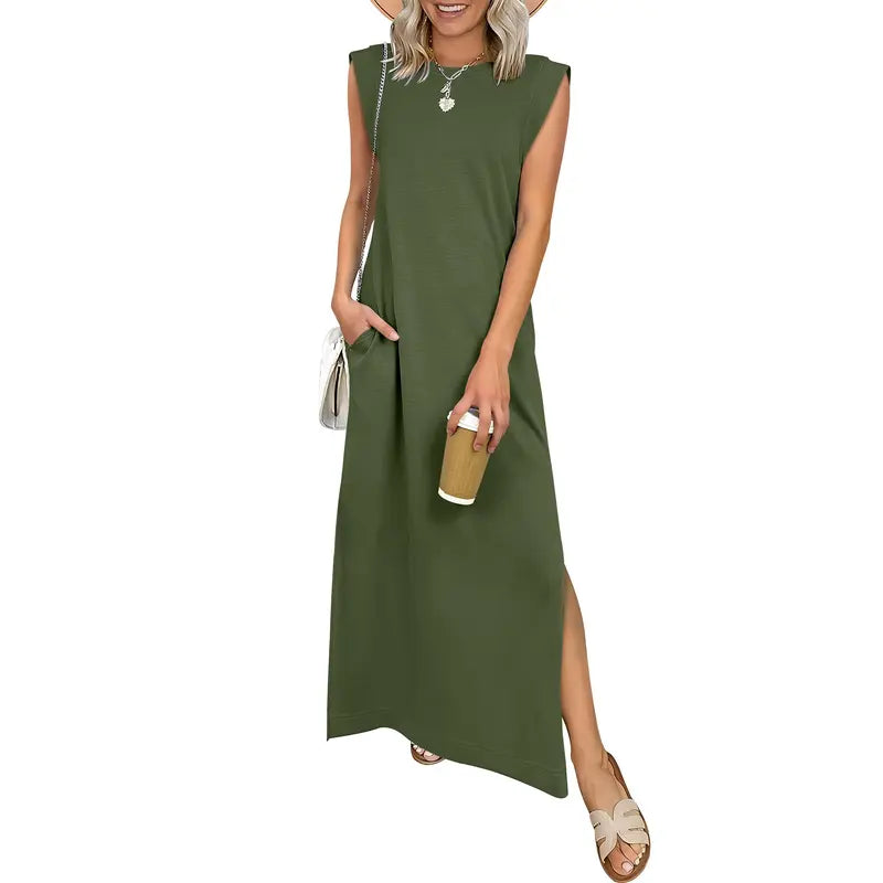 🔥Hot sell TODAY |👗Women Summer Maxi Dress Casual Sleeveless Beach Dress