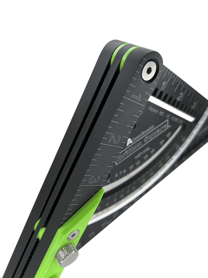 7'' Britton Square-Black/Green-Rafter Square