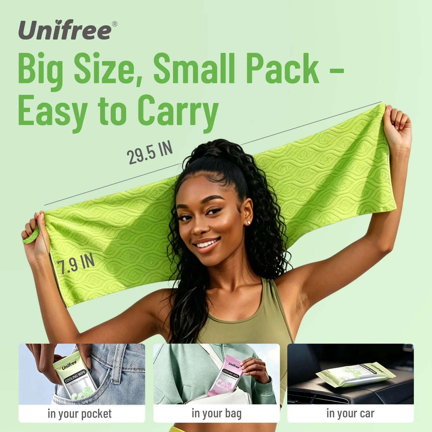 Unifree Cooling Towels & XL Menthol Wipes for Hot Weather Relief