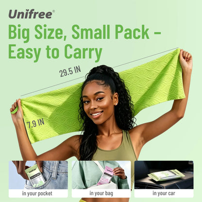 Unifree Cooling Towels & XL Menthol Wipes for Hot Weather Relief