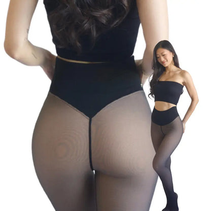 💕49％OFF🔥Fleece Lined Tights | Thermal Sheer Tights High Waist Tummy Control Winter Tights