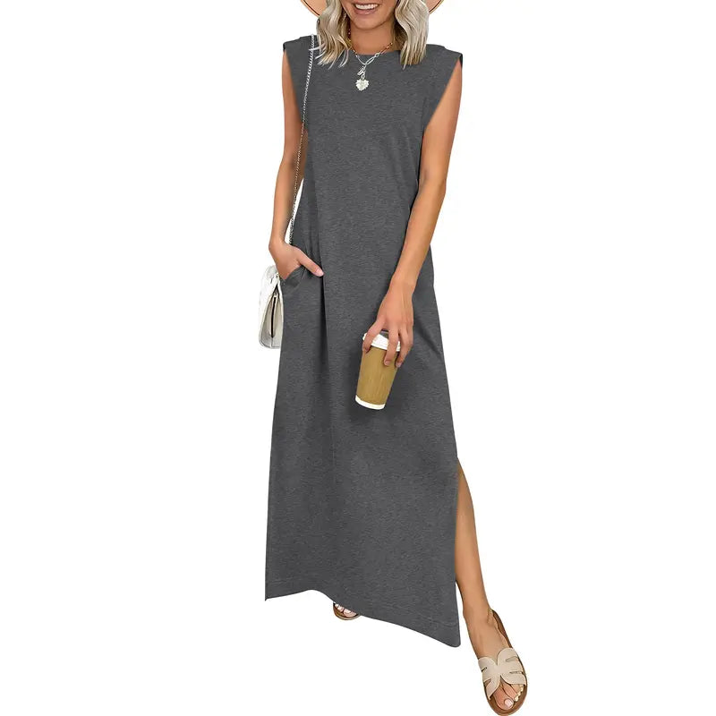 🔥Hot sell TODAY |👗Women Summer Maxi Dress Casual Sleeveless Beach Dress