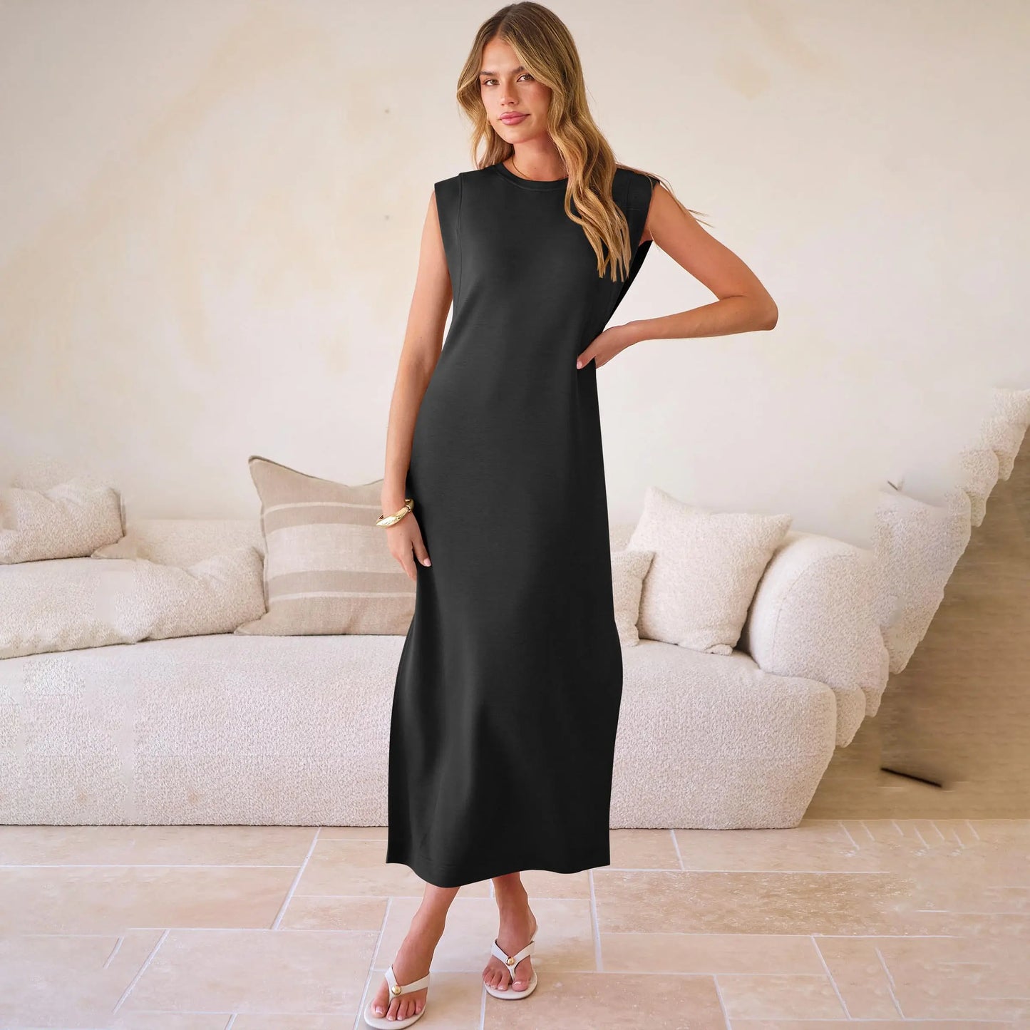 🔥Hot sell TODAY |👗Women Summer Maxi Dress Casual Sleeveless Beach Dress