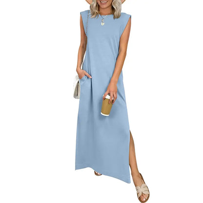 🔥Hot sell TODAY |👗Women Summer Maxi Dress Casual Sleeveless Beach Dress