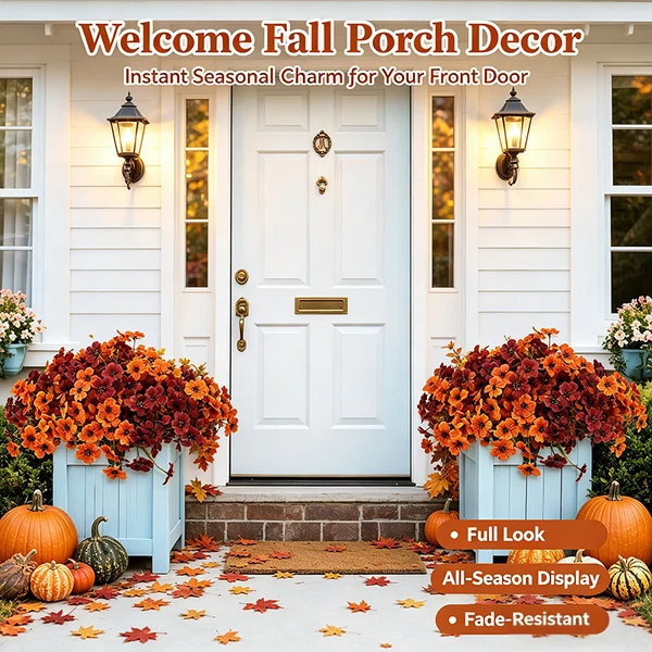 🔥LAST DAY 49% OFF🔥🍂Fall UV Resistant Artificial Flowers 🌺Fake Autumn Floral Stems