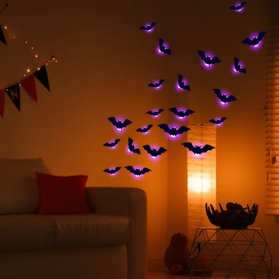 🔥LAST DAY 50% OFF🔥Halloween 3D Lighted LED Flashing Bats