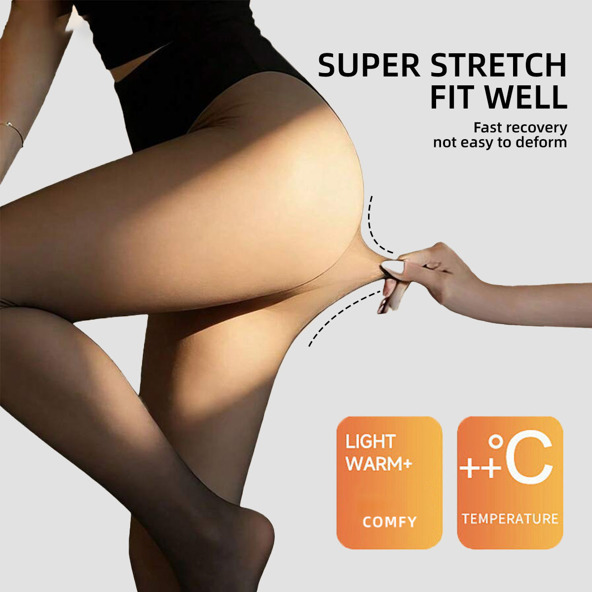 💕49％OFF🔥Fleece Lined Tights | Thermal Sheer Tights High Waist Tummy Control Winter Tights