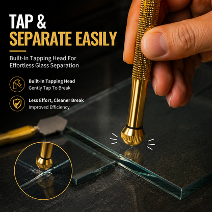 🔥 Limited-Time 49% OFF🛠️ Precision Brass Glass Cutter | Carbide Wheel & Tapping Head ✨