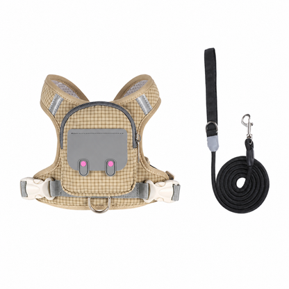 🐾 Cute Mini Backpack Harness for Dogs & Cats – Adjustable Pet Vest with Treat Pocket