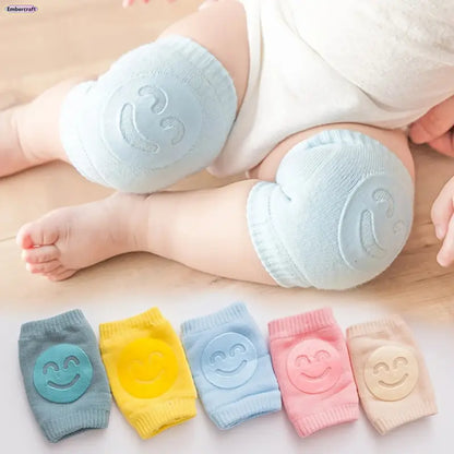 4Pcs Baby Knee Pads & Crawling Socks Set, Non-Slip Cushioned Toddler Floor Socks
