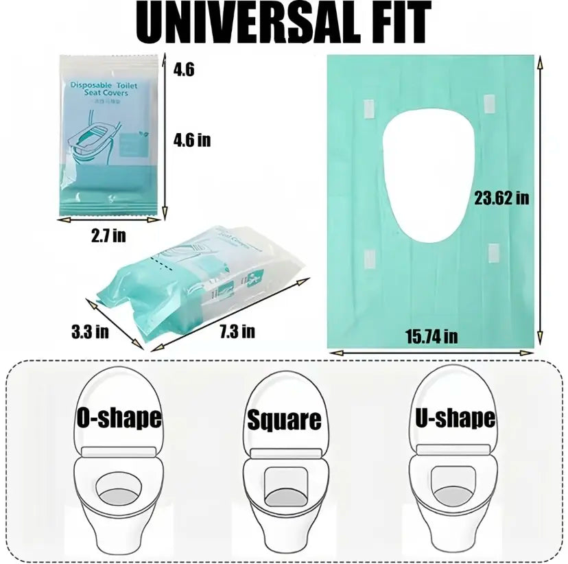 🔥Limited Time 49% OFF🚽 Disposable Waterproof Toilet Seat Covers ✨ Portable Anti-Slip Hygiene Protector
