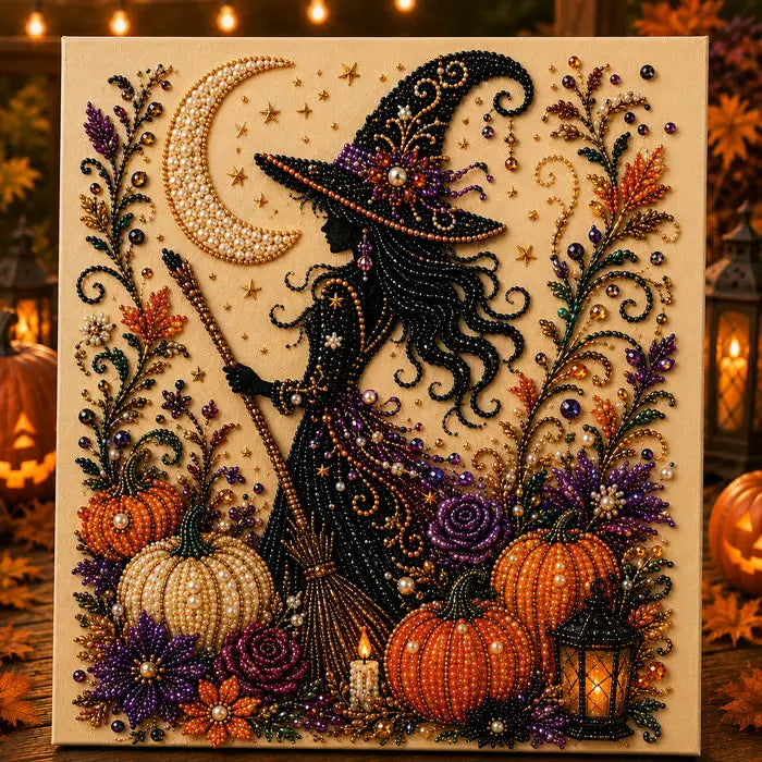 🔥Limited-time 49% off🔥👻 Halloween 3D Diamond Painting Kit ✨ DIY Crystal Bead Canvas Craft